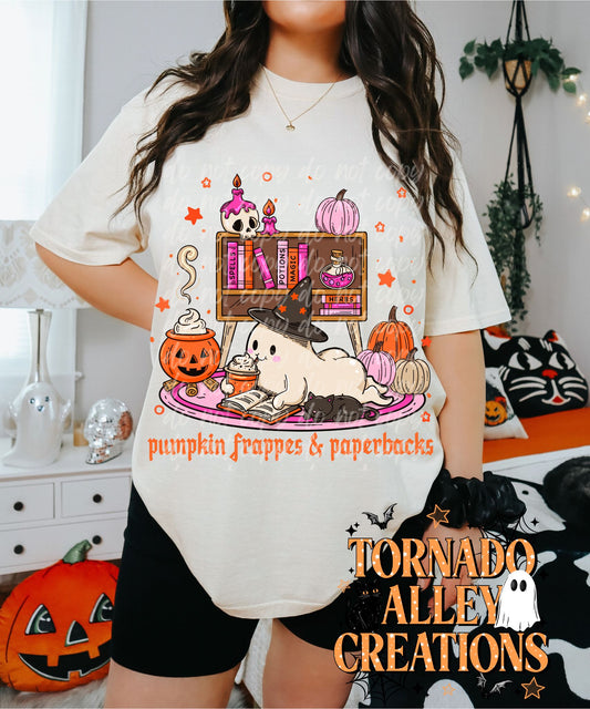 Pumpkin Frappes Paperbacks Ghost Tee
