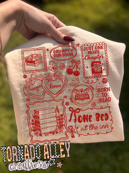 Cute Romance Bookish Tee