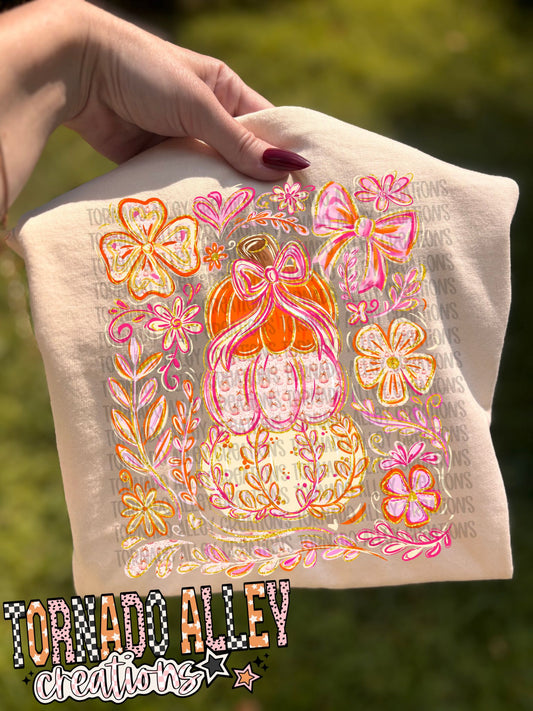 Cute Doodle Pumpkins Tee