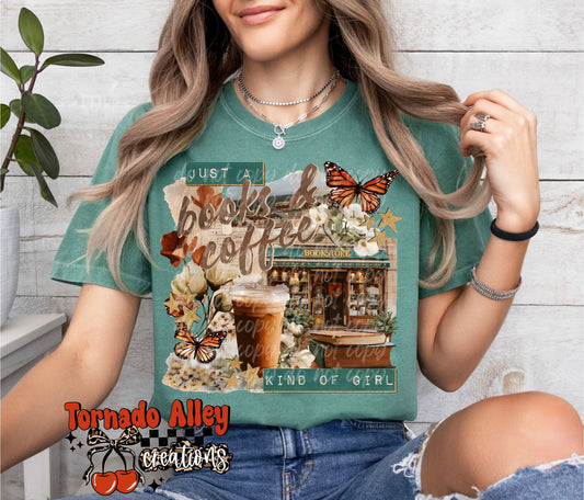 Books and Coffee Kind of Girl Tee