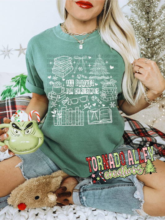All Booked For Christmas Tee