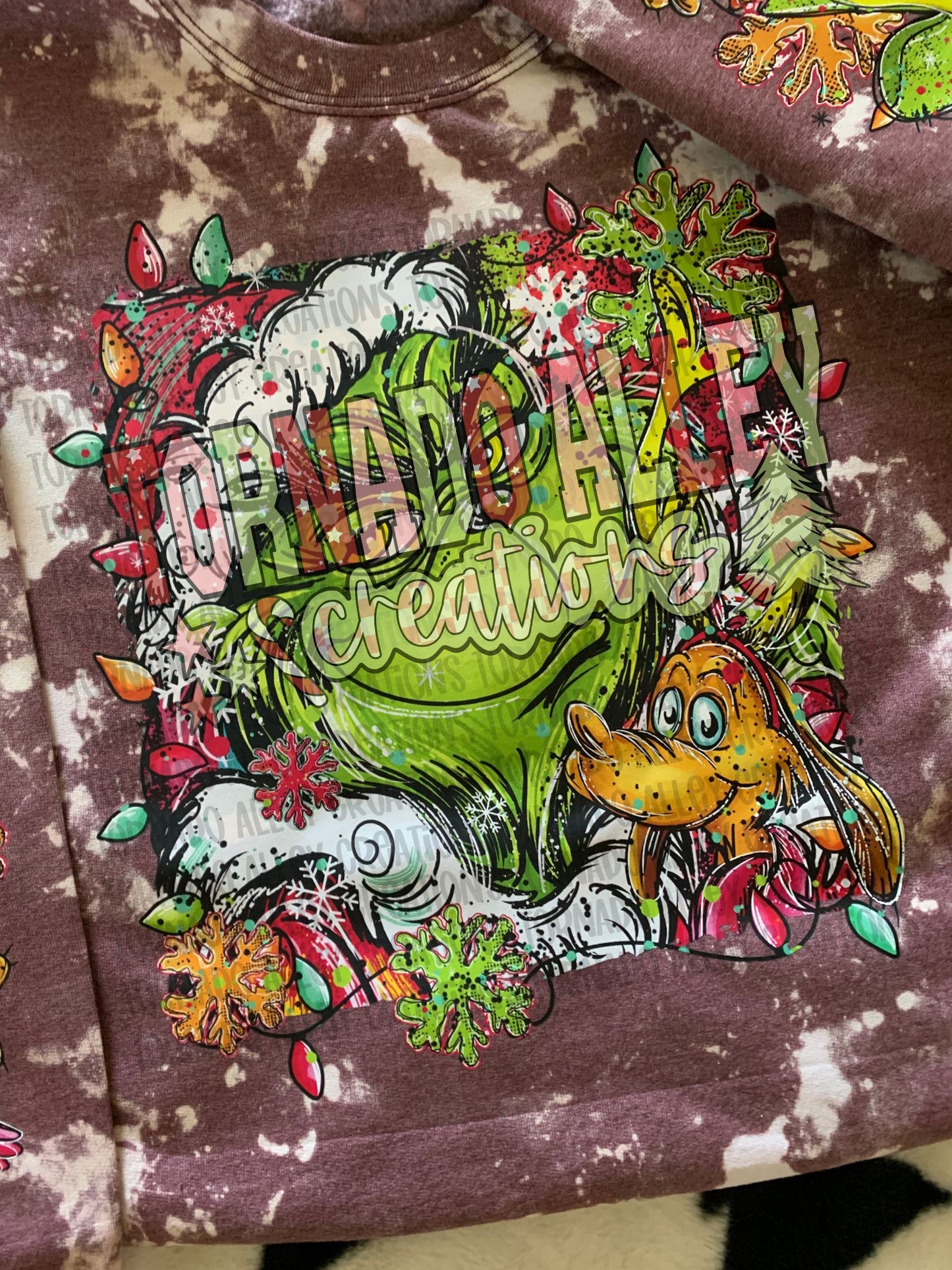 Cute Doodle Green Guy Crewneck