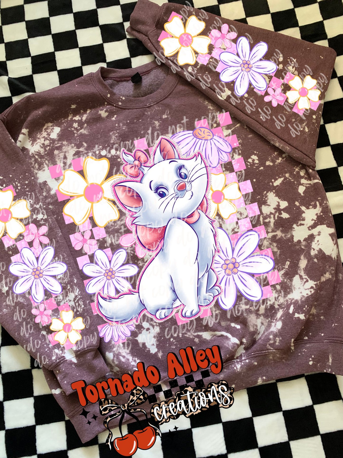 Floral M Kitten Crewneck