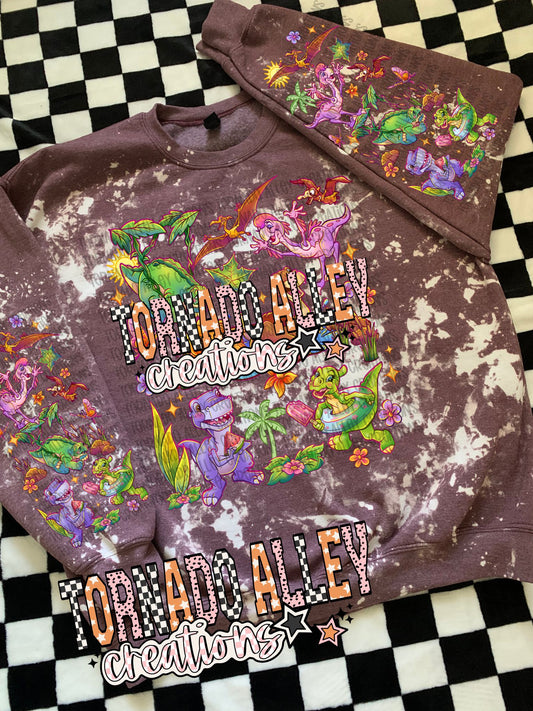 Cute Retro Dinosaurs Crewneck
