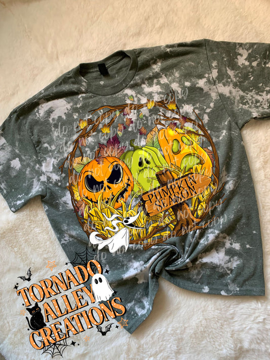 Spooky Pumpkin Patch Bleached Tee
