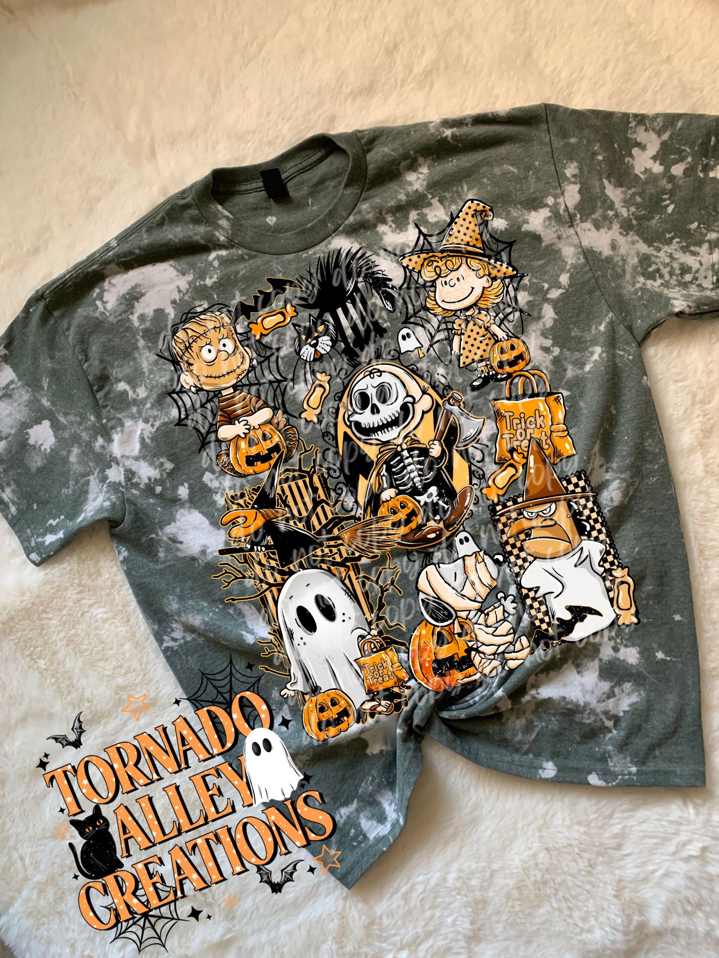 Spooky CB Bleached Tee