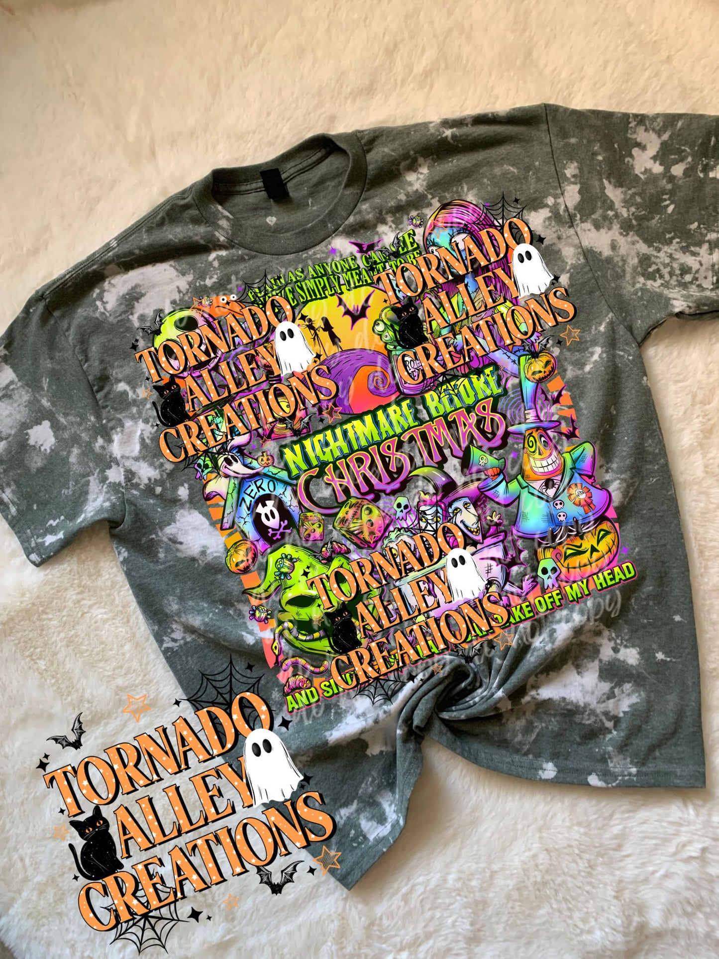Neon Nightmare Christmas Bleached Tee