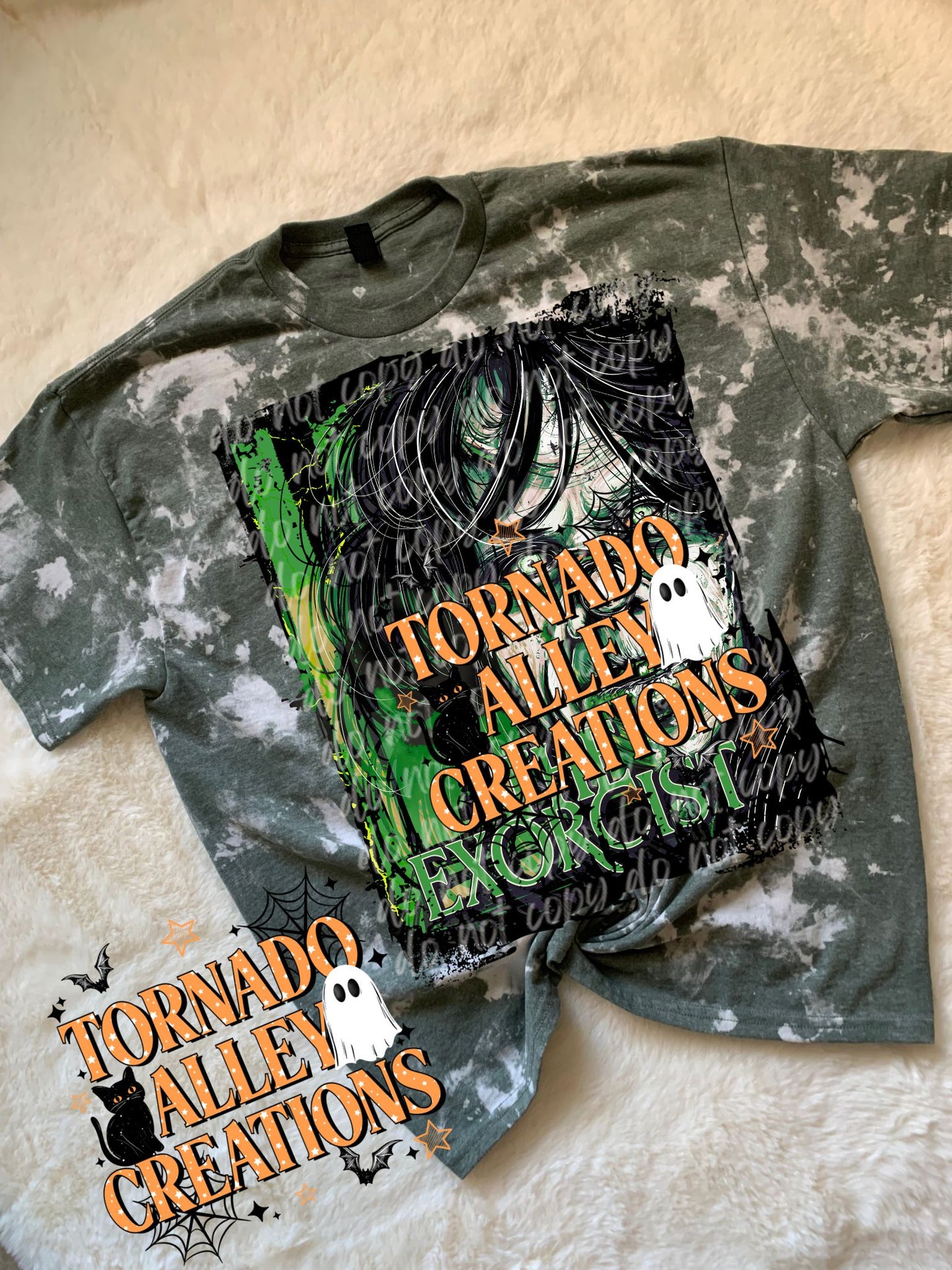 Horror Haunting Bleached Tee