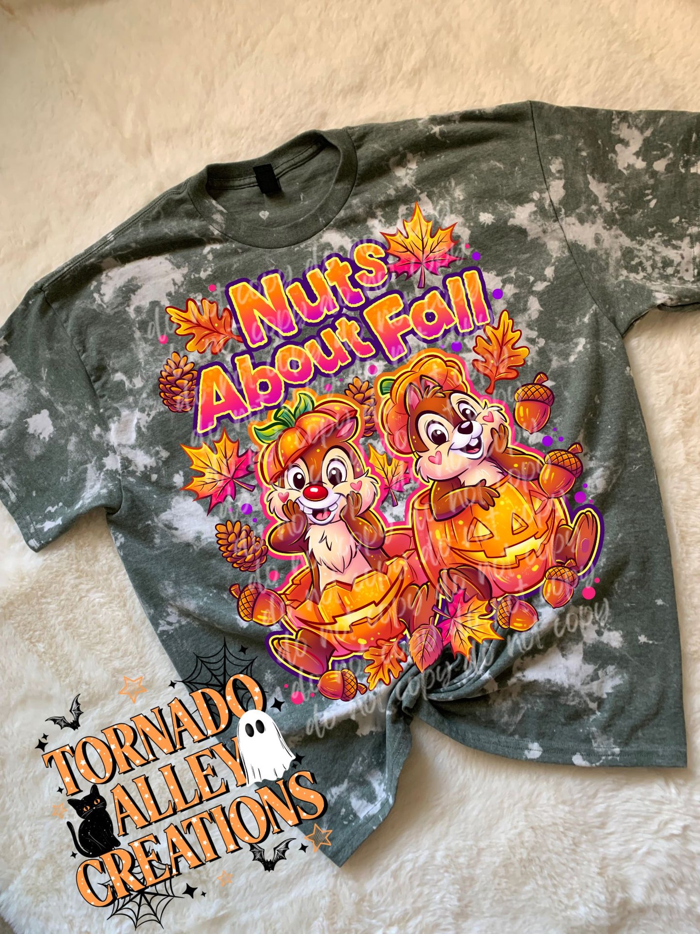 Nuts About Fall Bleached Tee