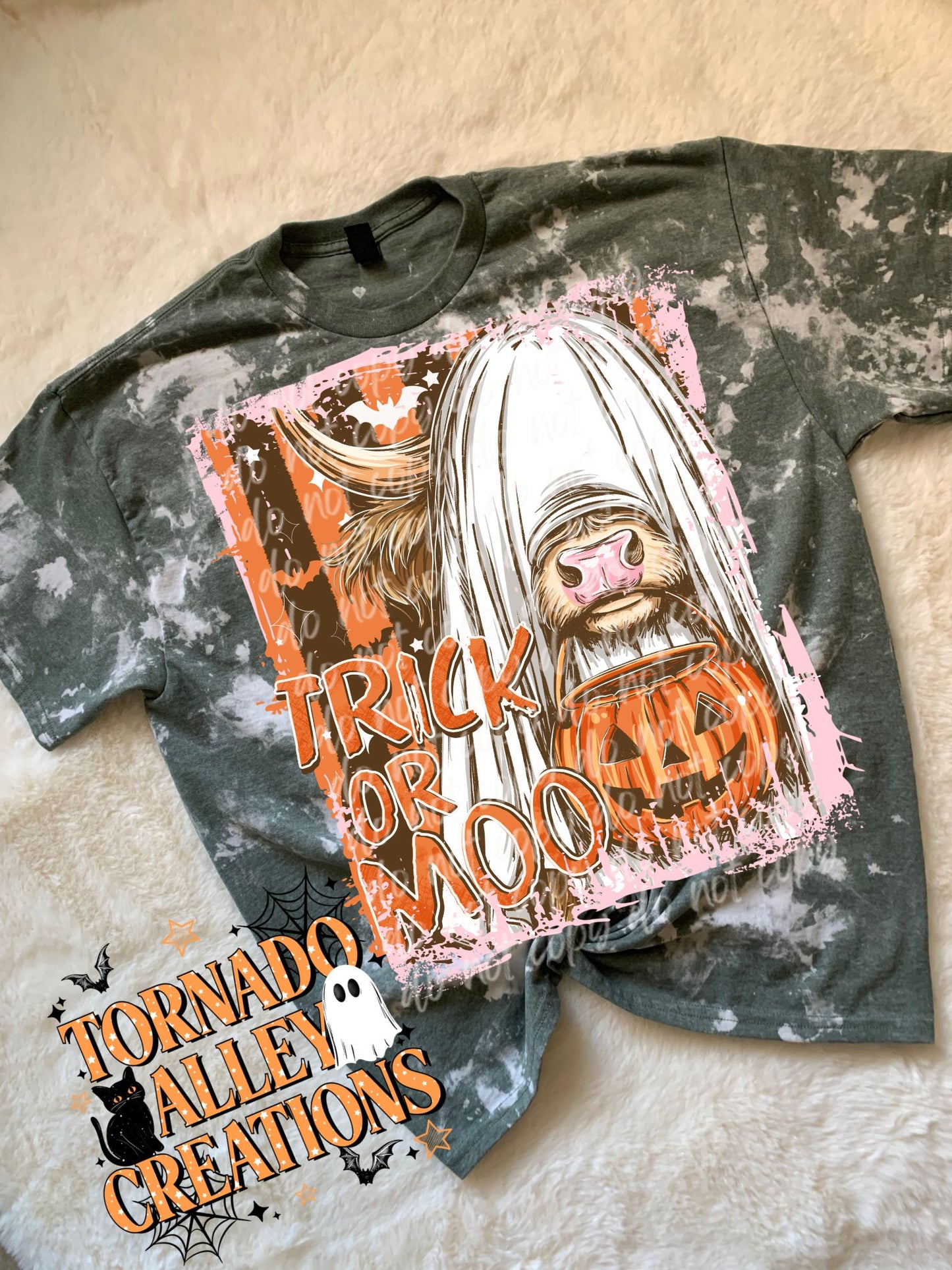 Trick or Moo Bleached Tee