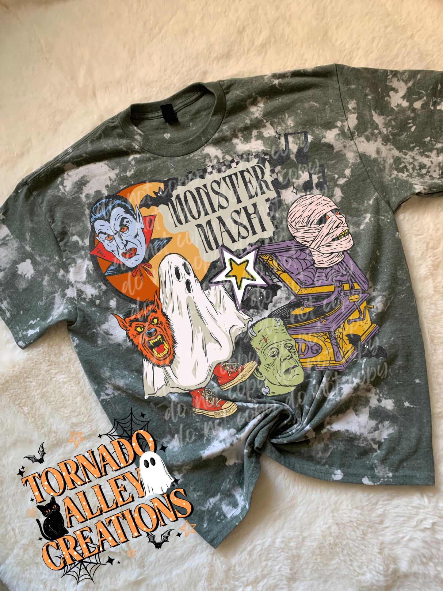 Retro Monster Bleached Tee