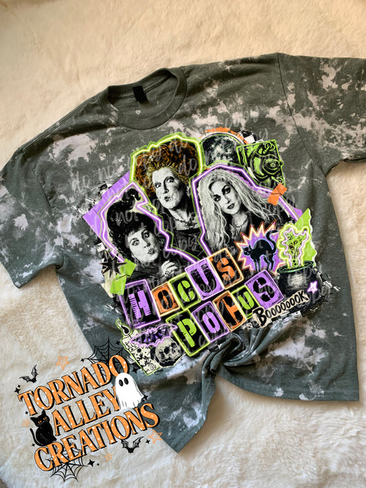 Spooky HP Witches Bleached Tee