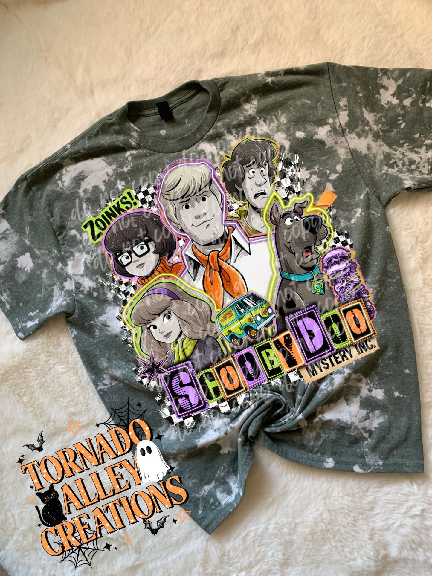 Spooky Mystery Bleached Tee