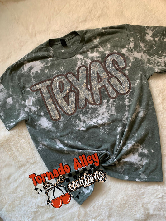 Texas Camo Bleached Tee