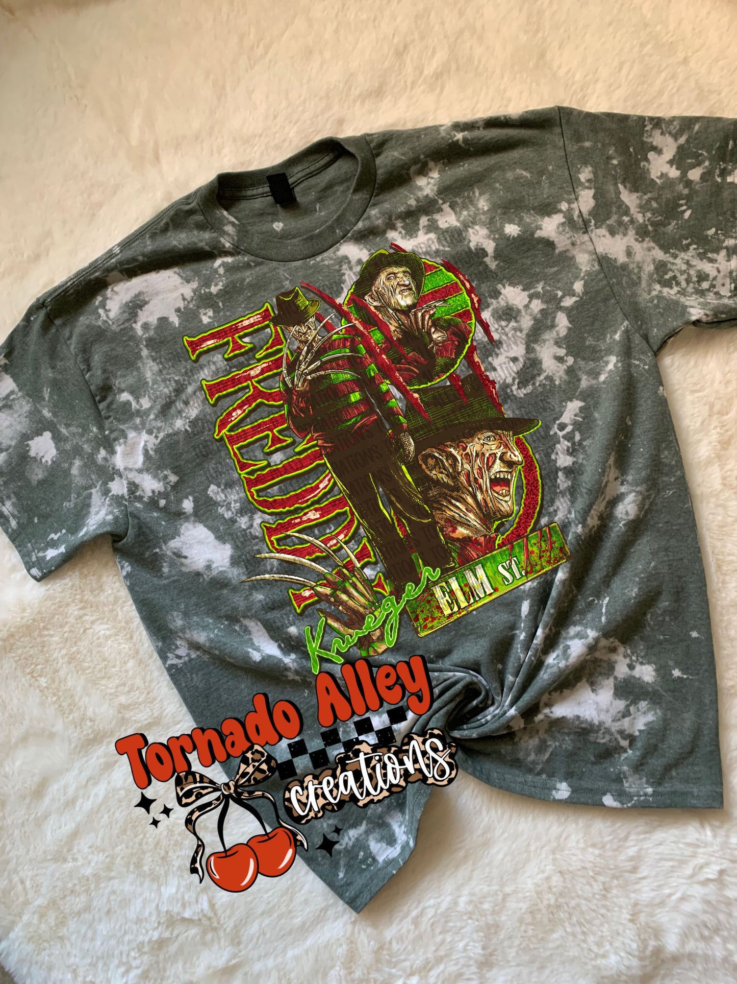 Spooky Nightmare Bleached Tee