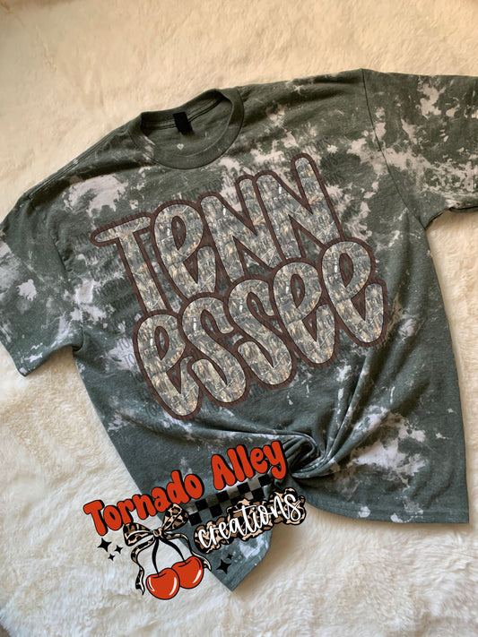 Tennessee Camo Bleached Tee