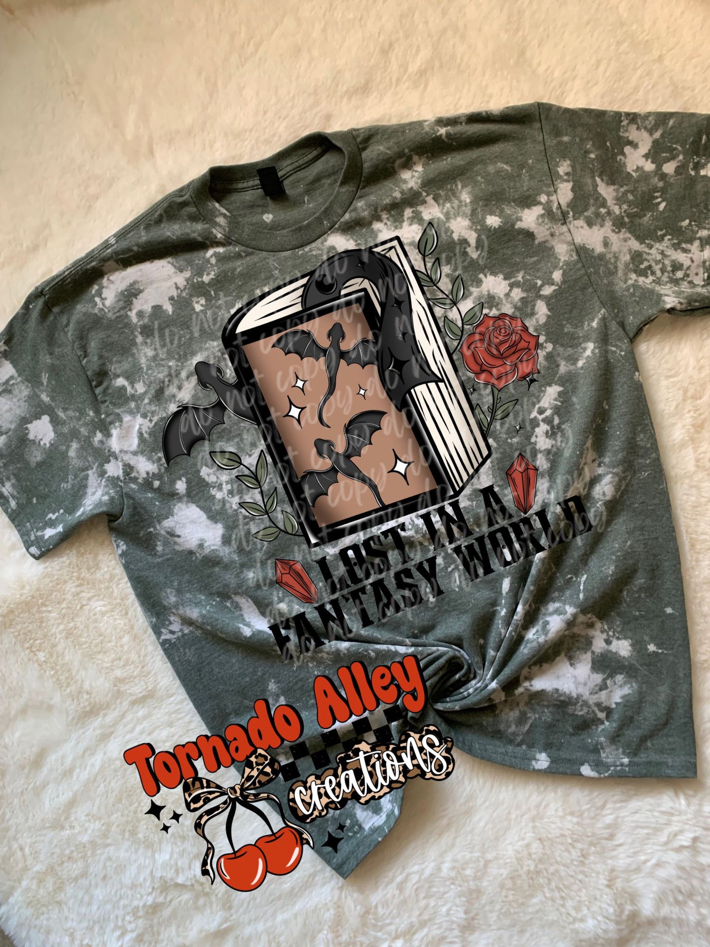 Lost in a Fantasy World Bleached Tee
