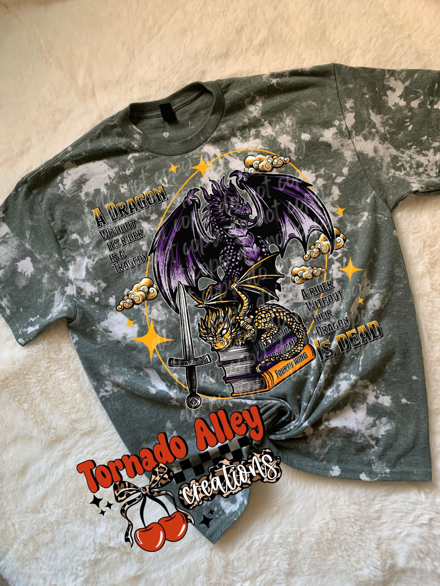 Dragon Bookish Bleached Tee