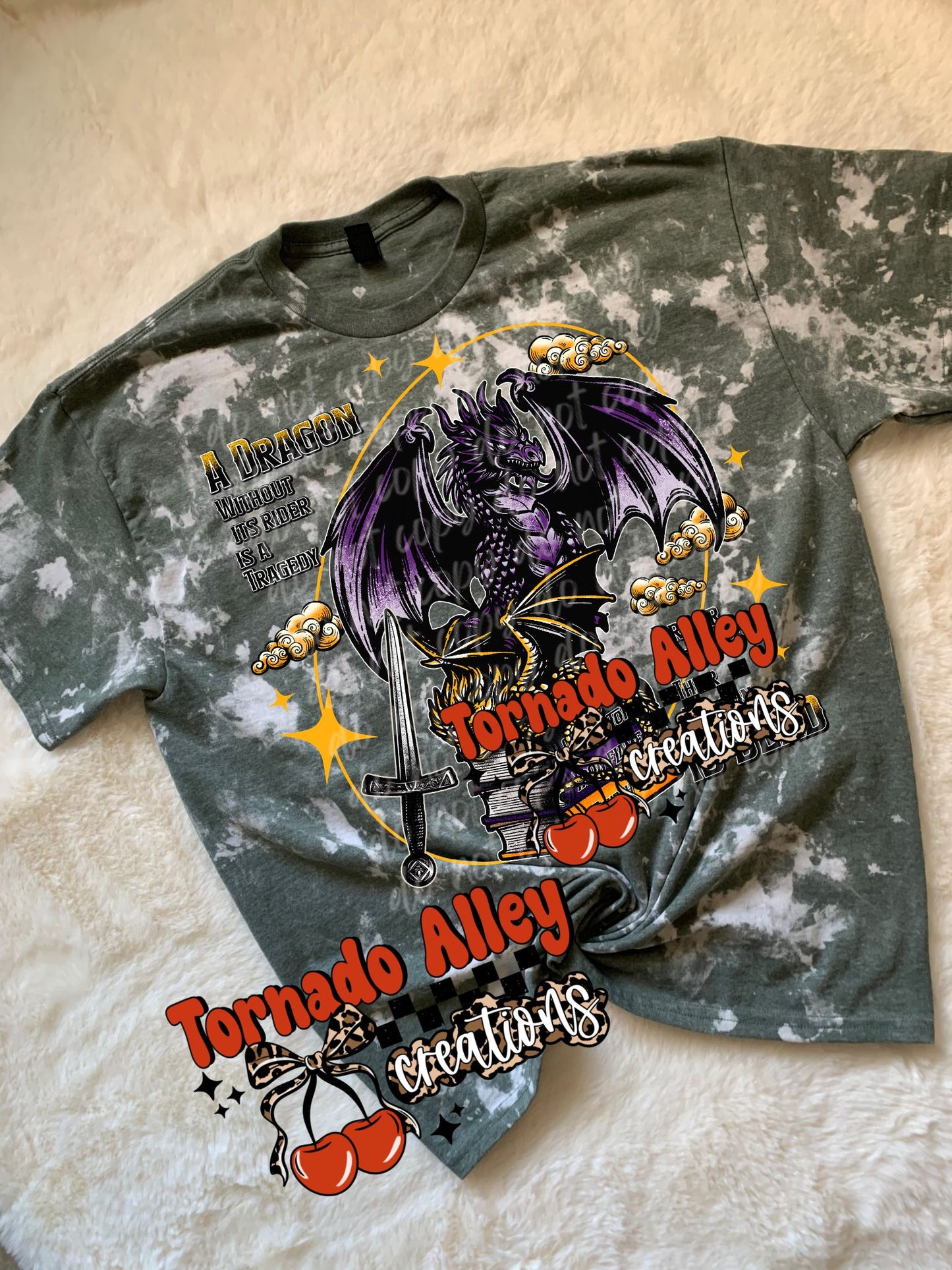 Dragon Bookish Bleached Tee