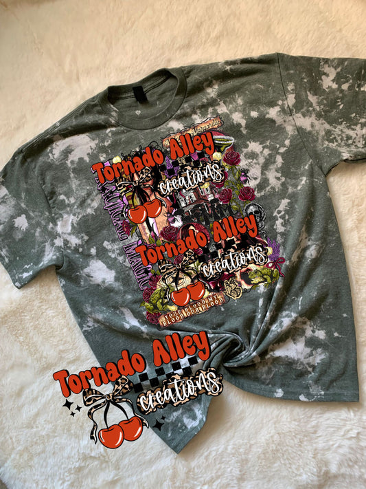 Spooky Witches Bleached Tee