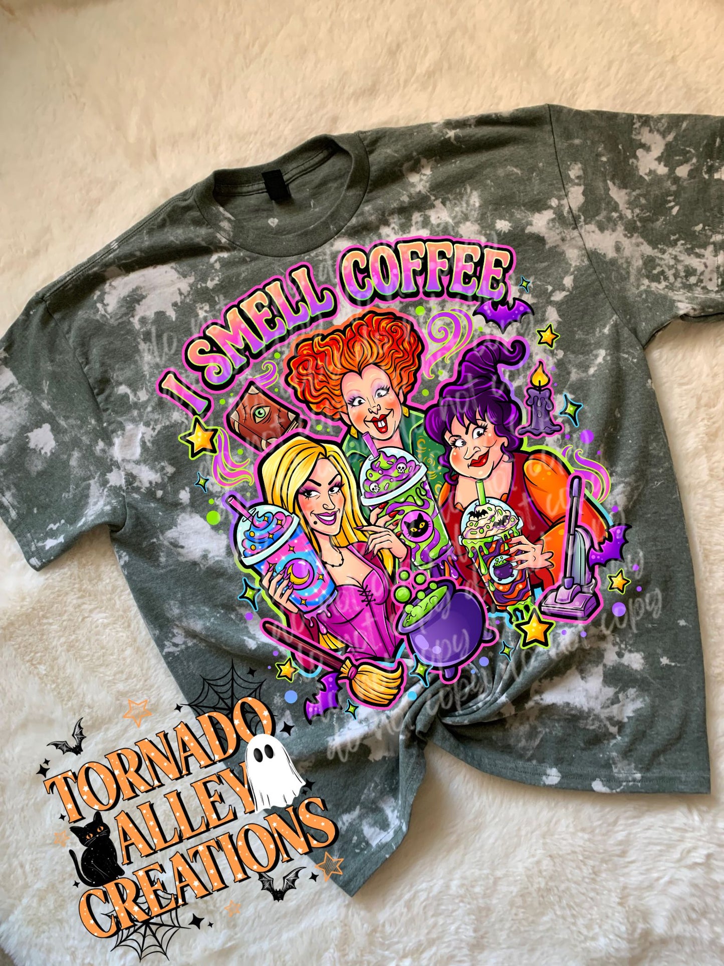 Smell Coffee Bleached Tee
