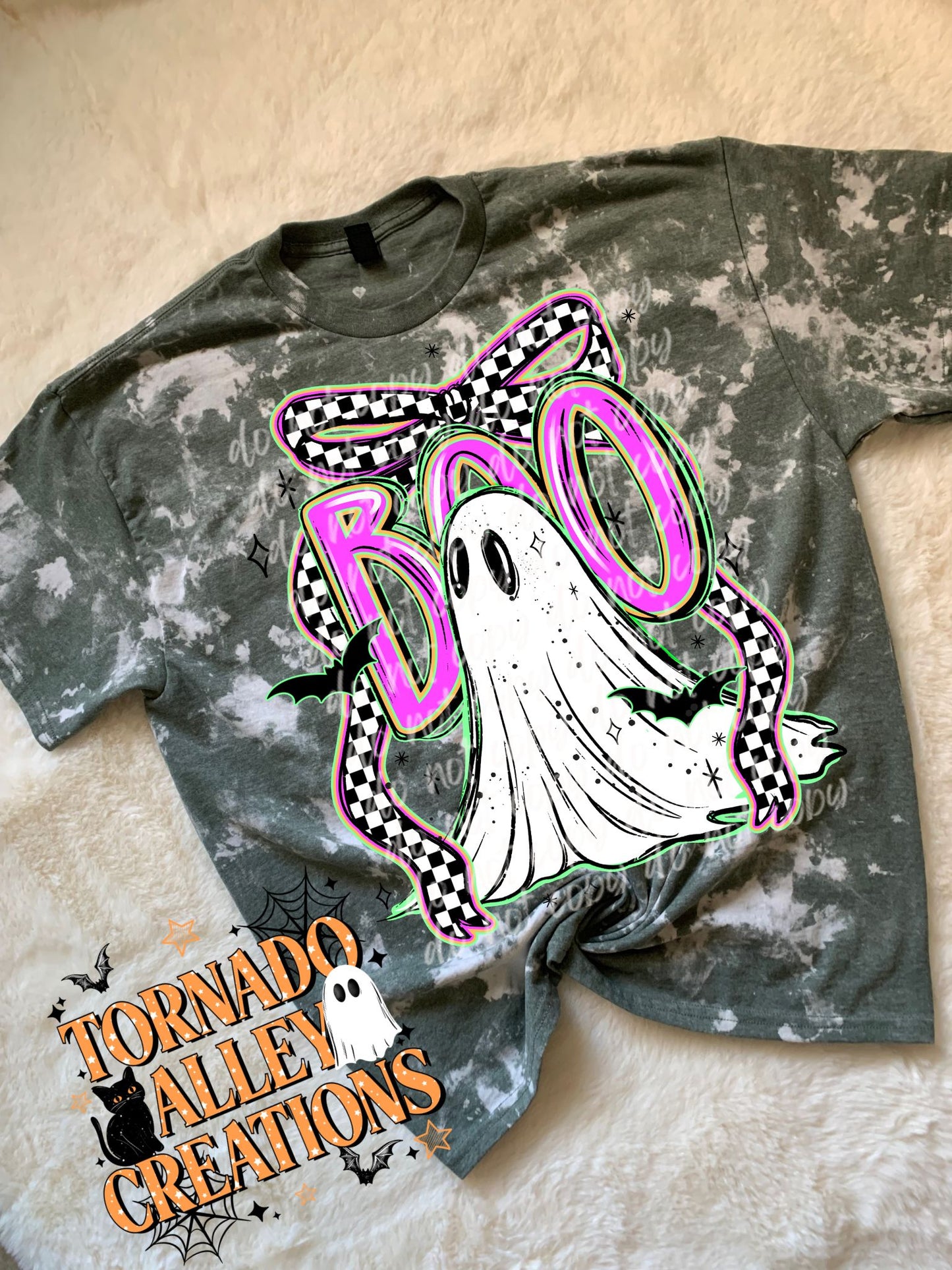 Boo Ghost Bleached Tee