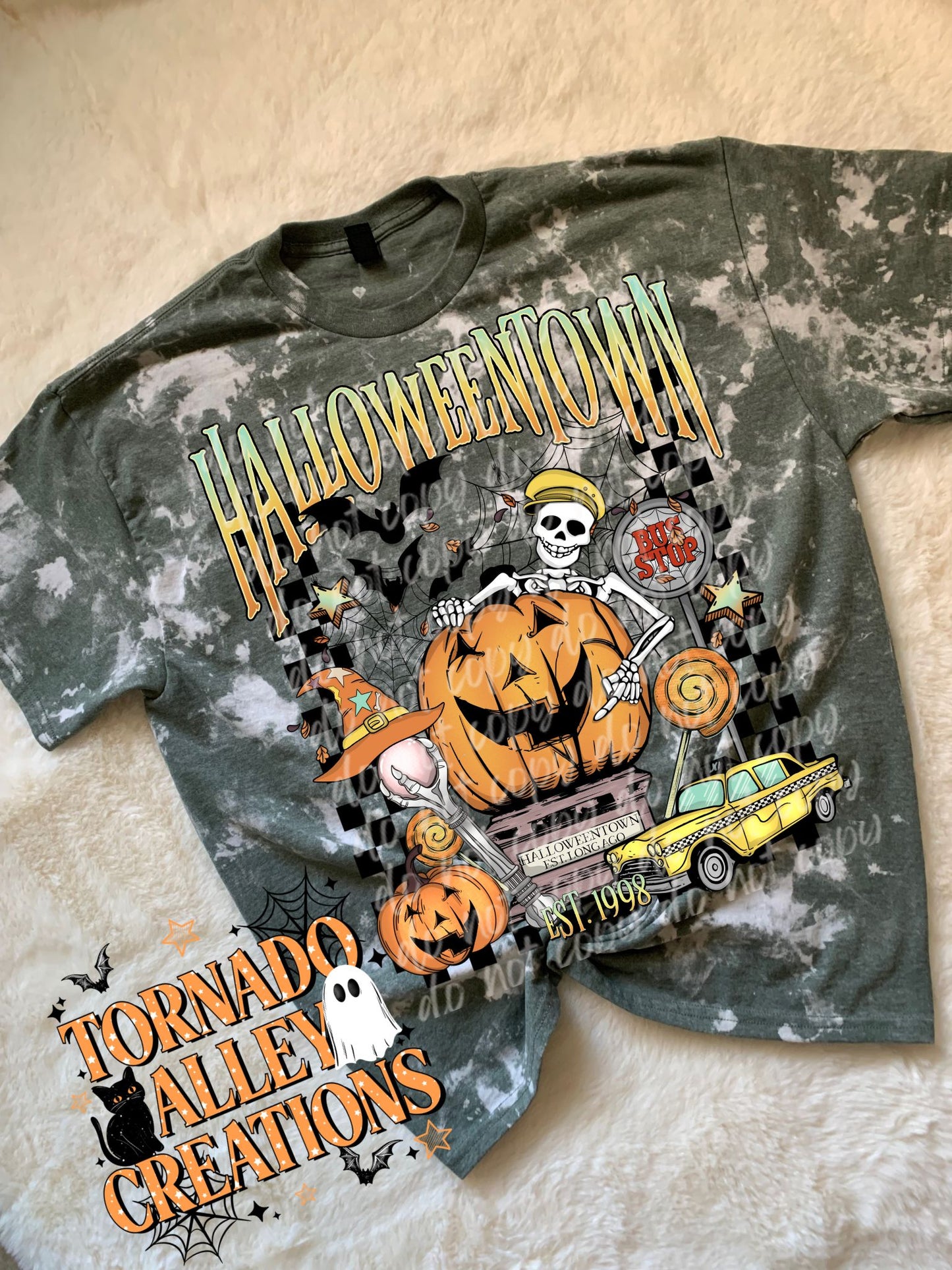 Spooky Halloween Bleached Tee