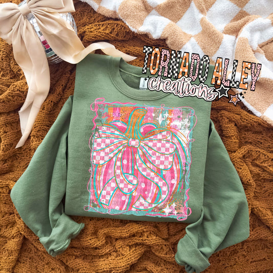 Cute Pink Fall Pumpkin Crewneck
