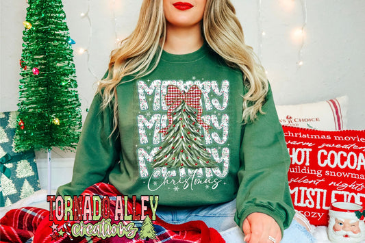 Merry Merry Merry Christmas Crewneck