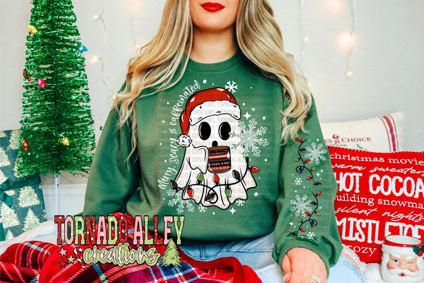Merry Scary Caffeinated Crewneck