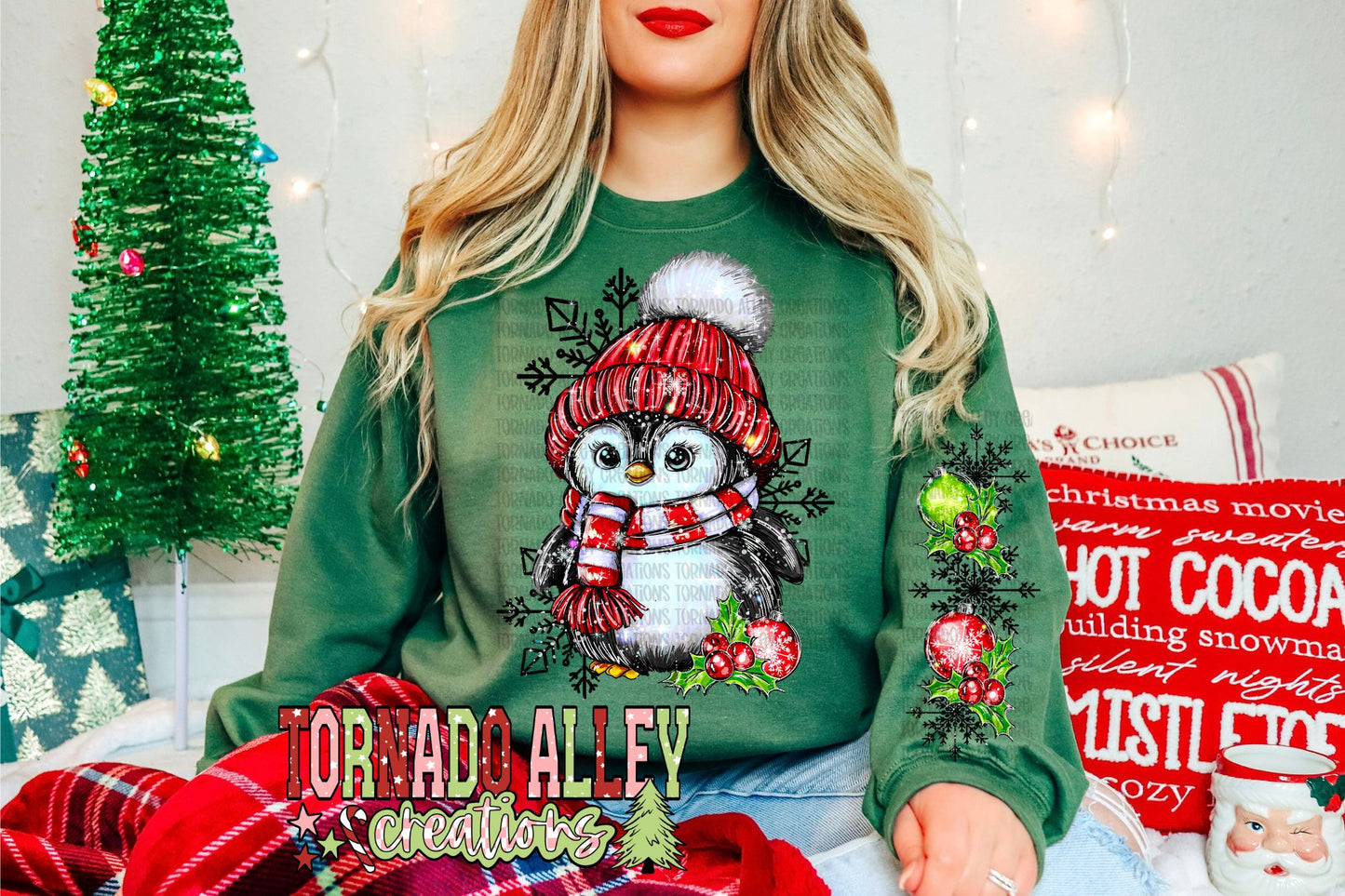 Snowflake Penguin Crewneck
