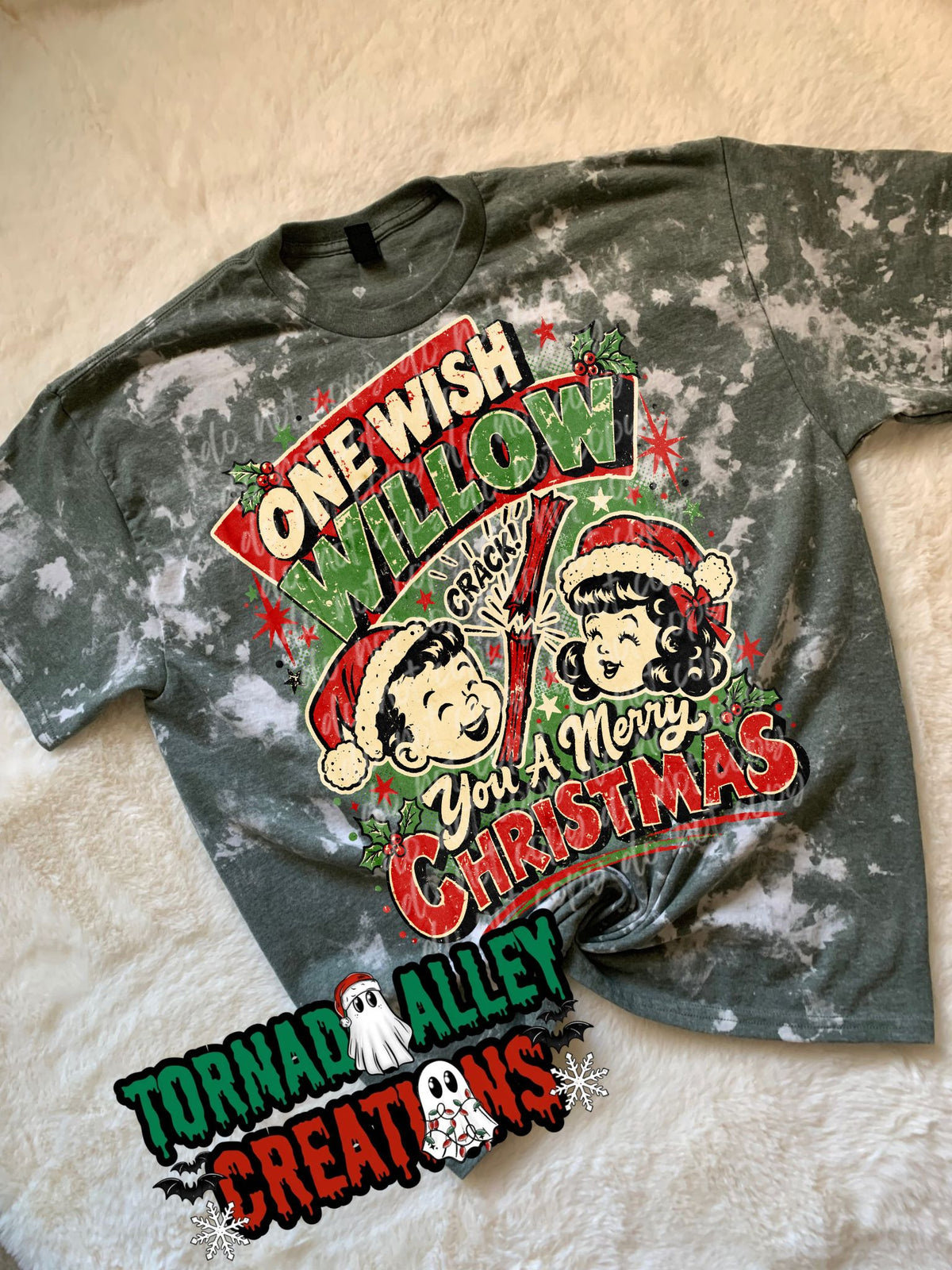 Horror Wish Christmas Bleached Tee