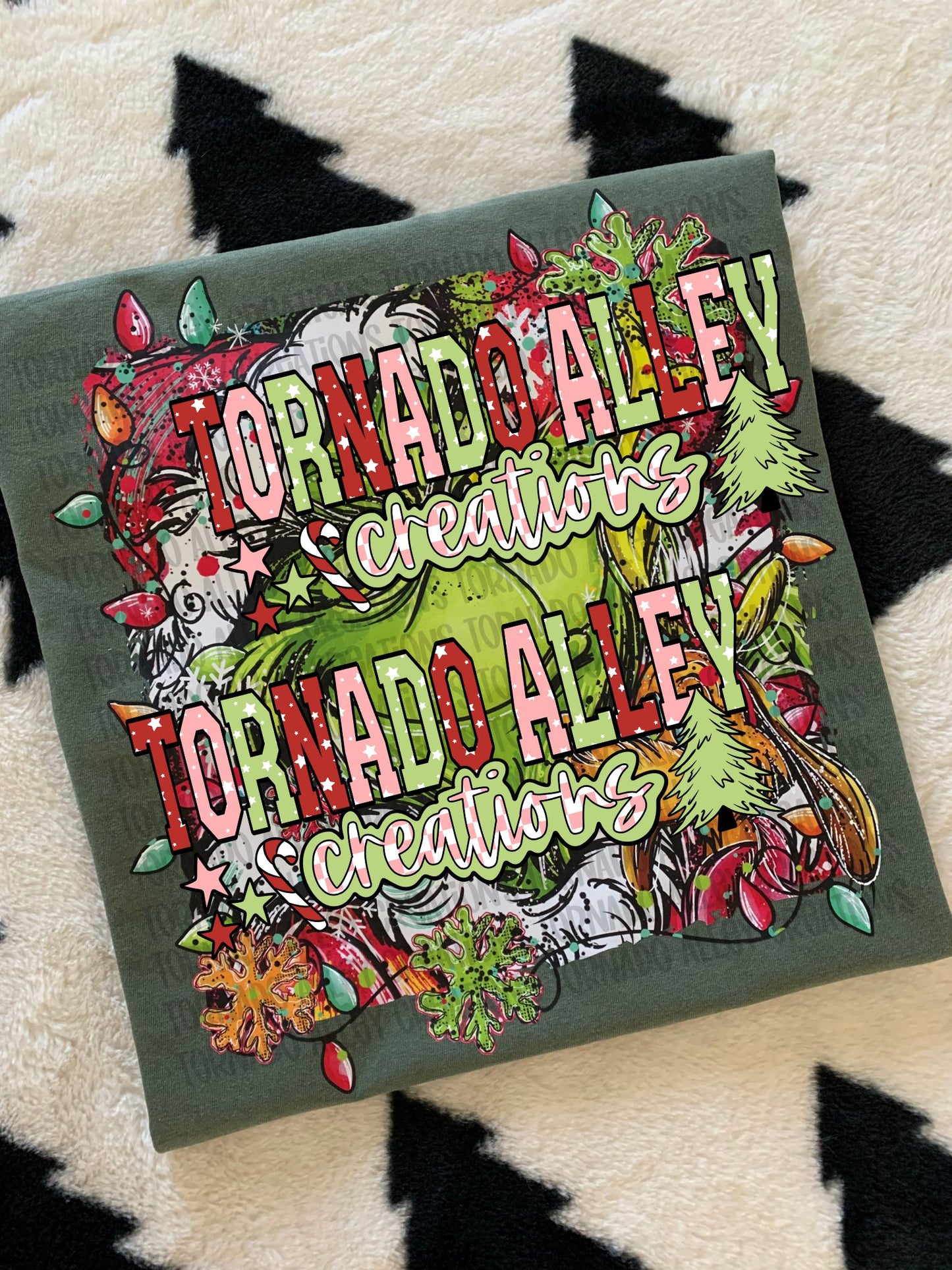 Cute Doodle Green Guy Tee