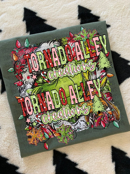 Cute Doodle Green Guy Tee