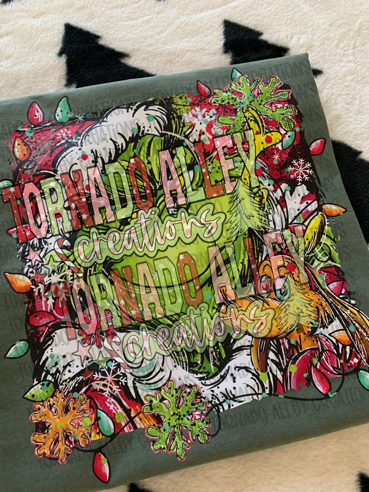 Cute Doodle Green Guy Tee