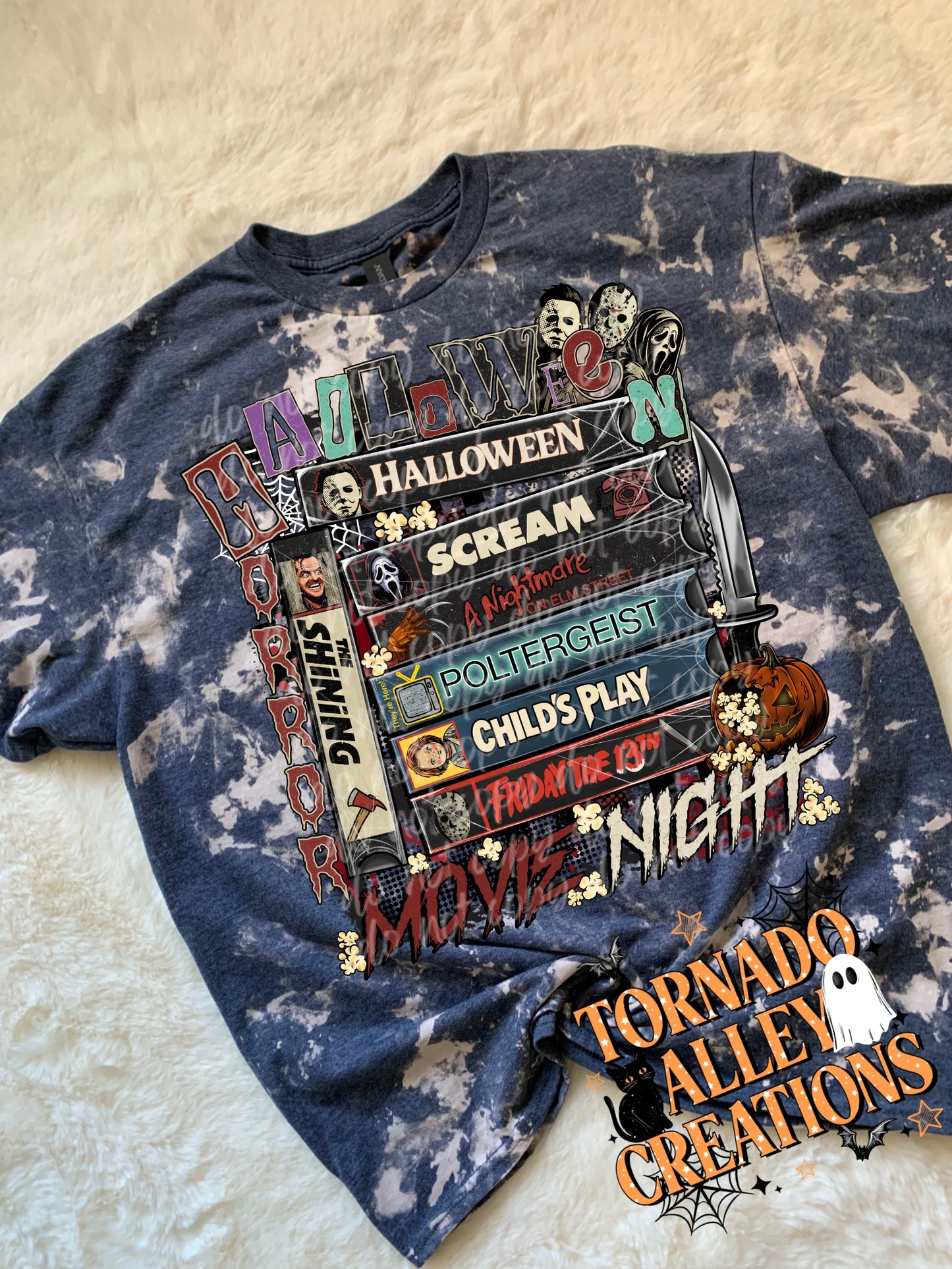 Horror Movies Bleached Tee