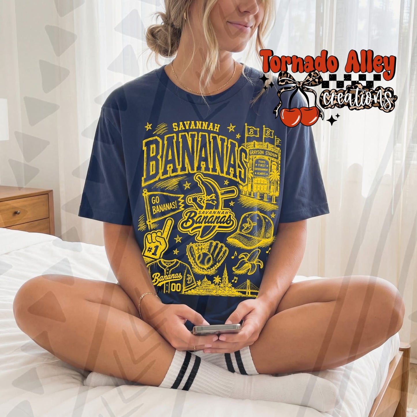 Bananas Baseball Tee