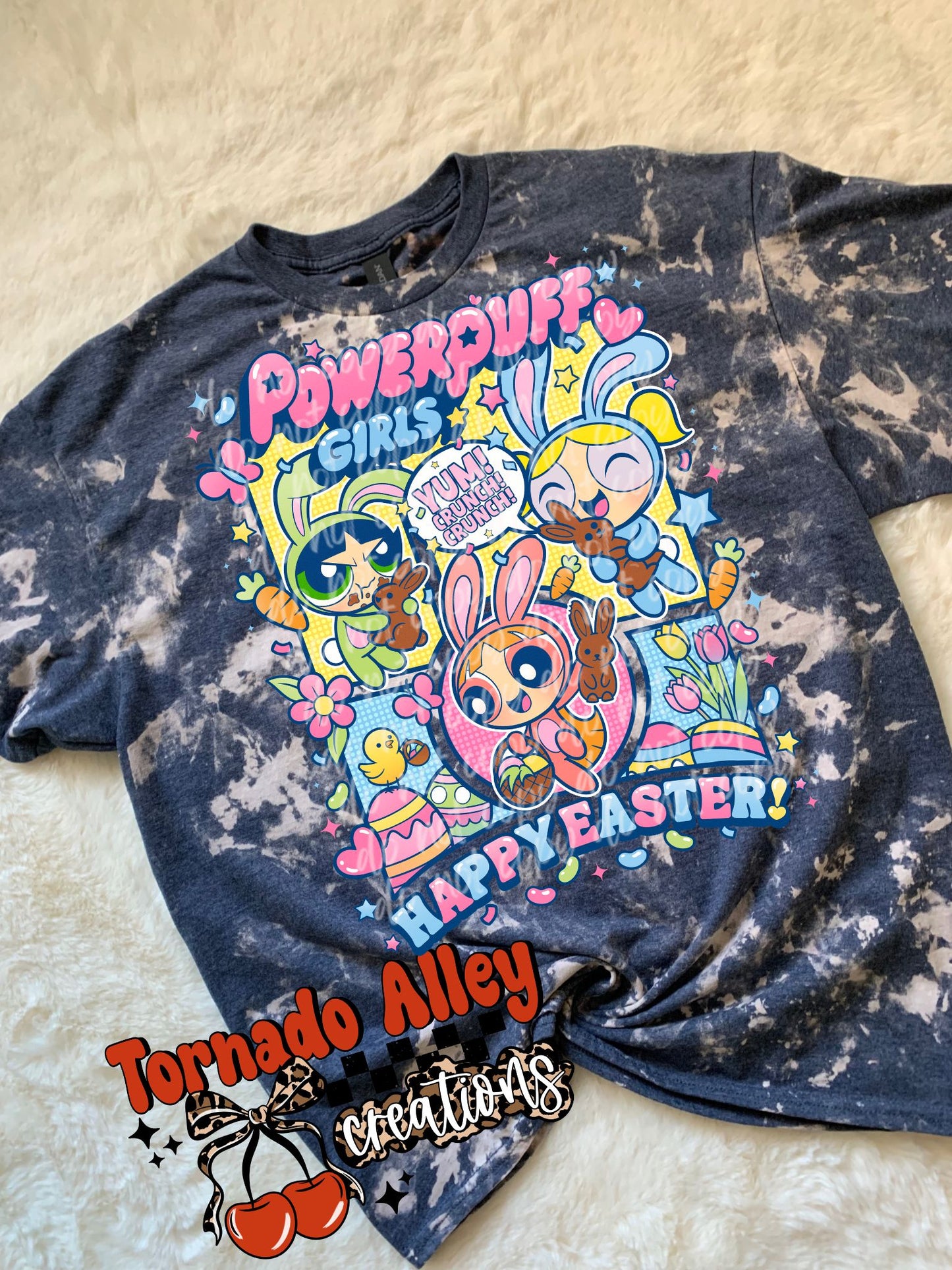 Happy Easter Bleached Tee