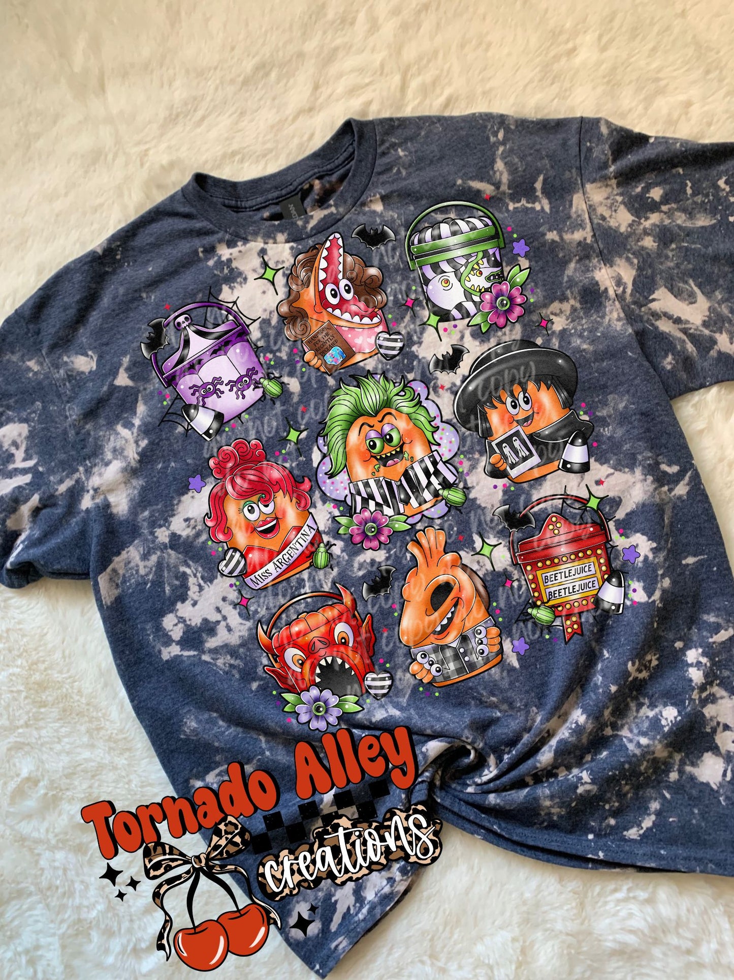 Spooky Beetle Nuggies Bleached Tee