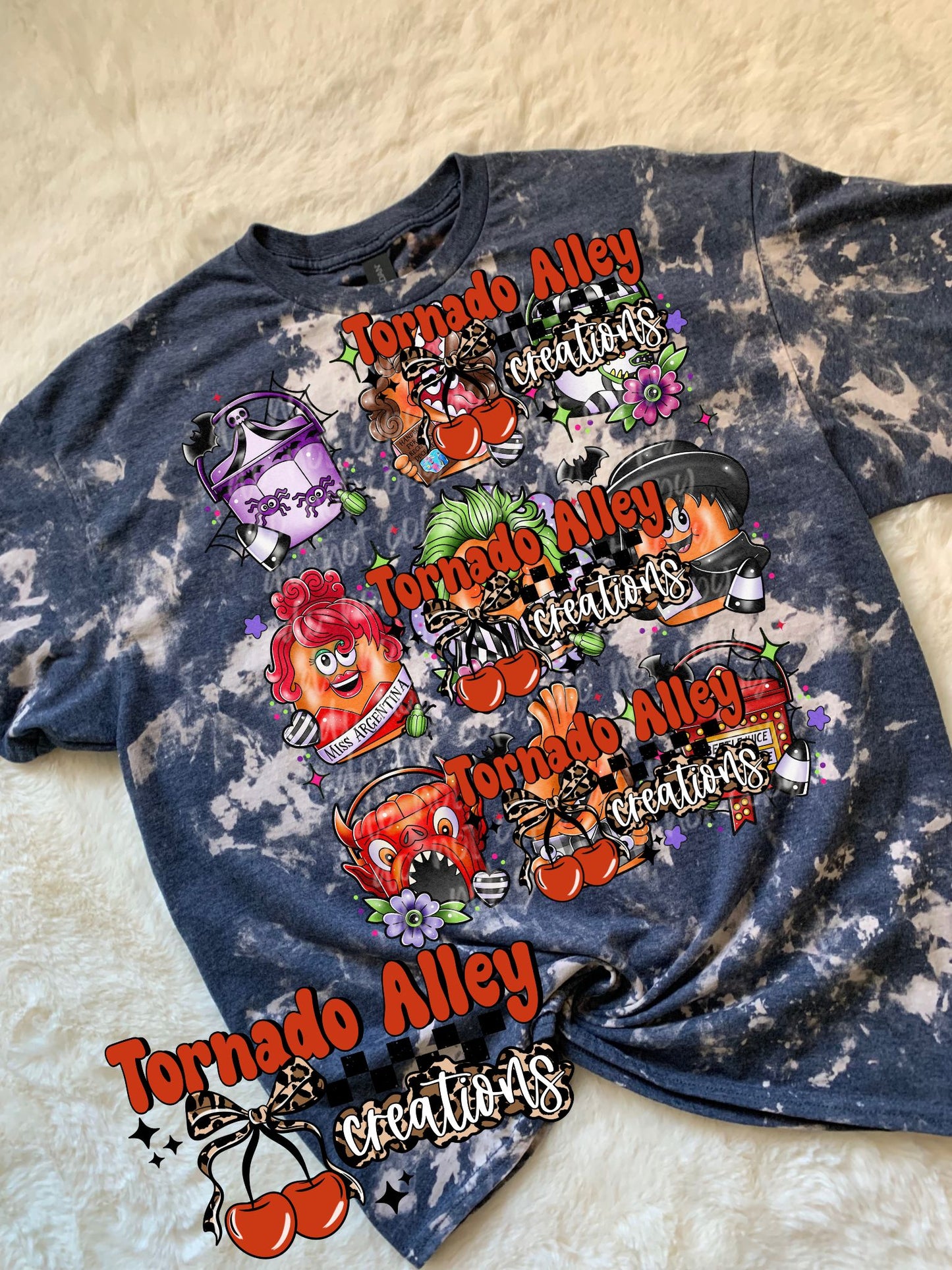 Spooky Beetle Nuggies Bleached Tee