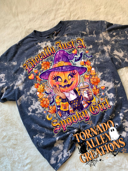 Spooky Girl Bleached Tee