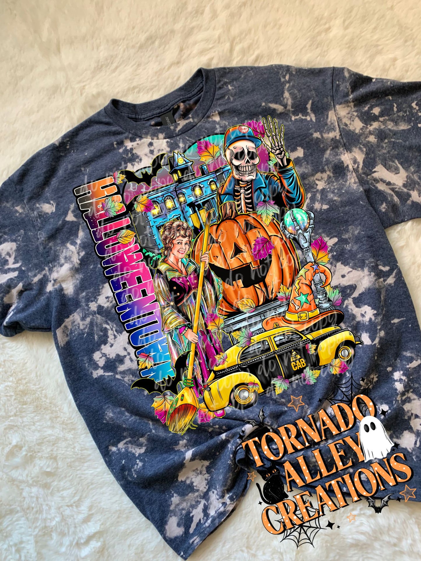 Spooky Halloween Bleached Tee