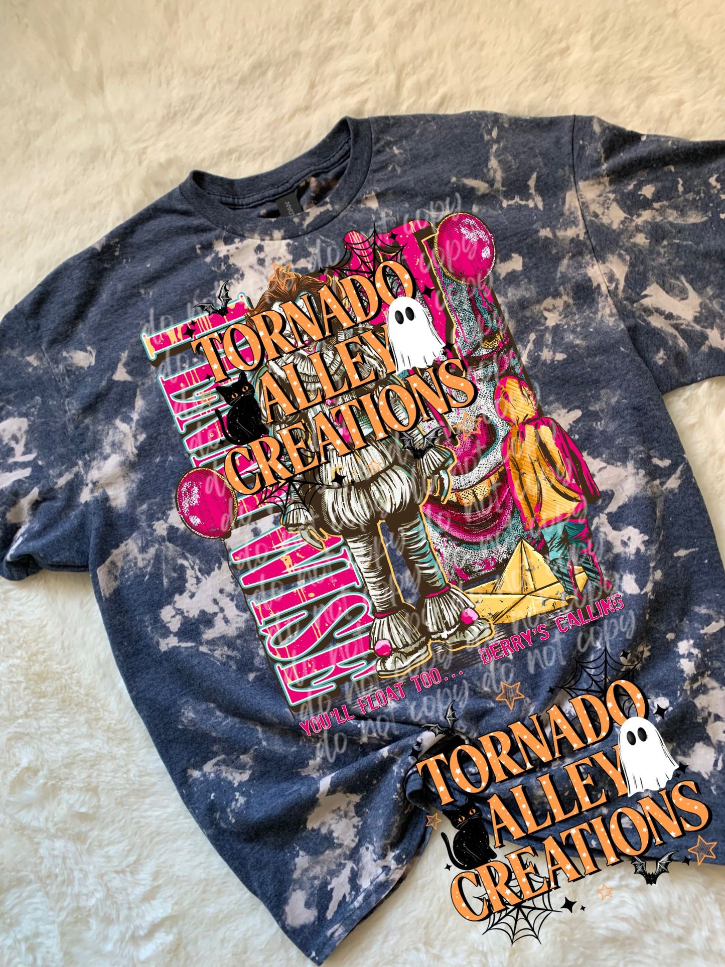 Spooky Clown Bleached Tee