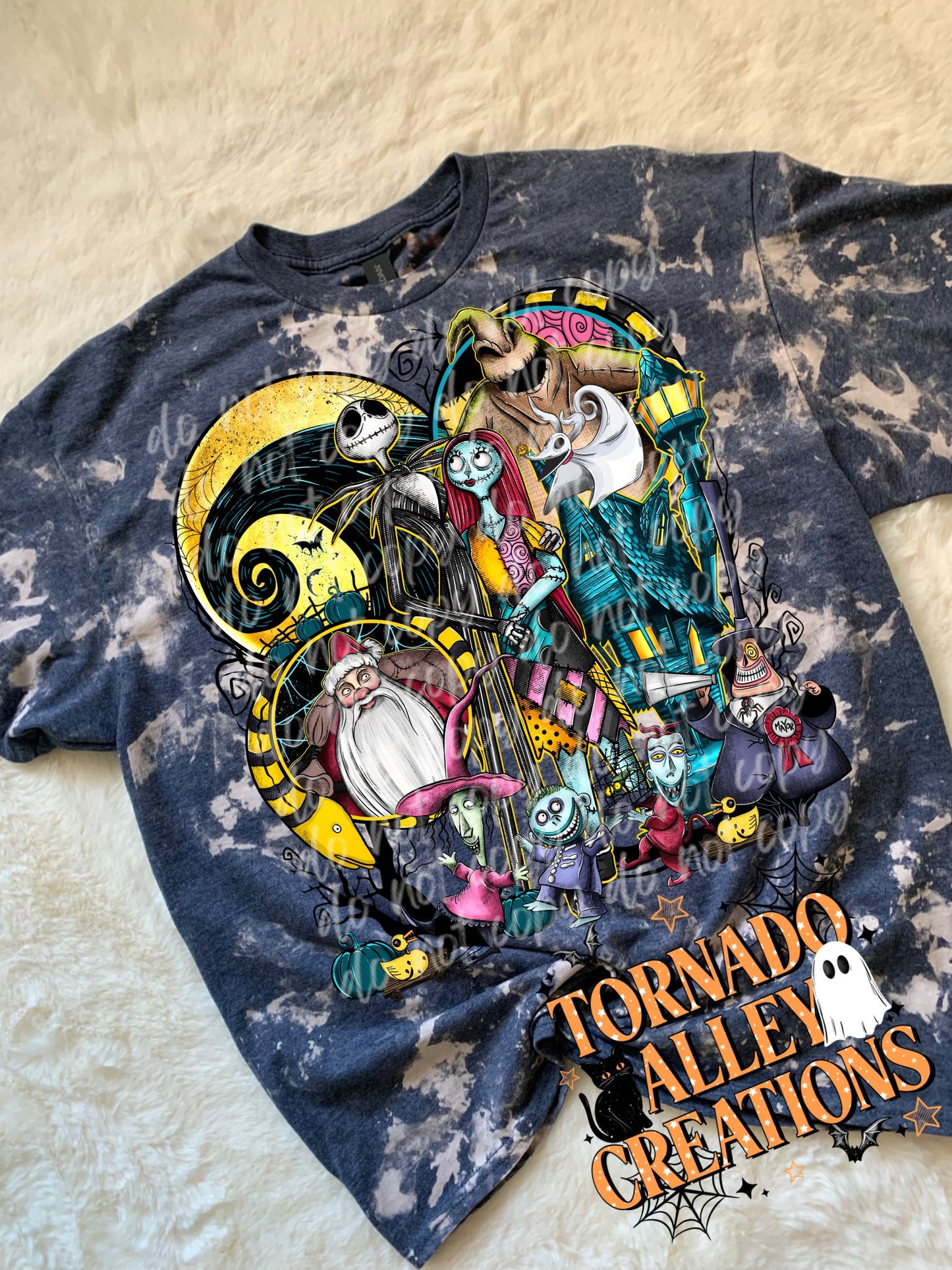 Spooky Nightmare Bleached Tee