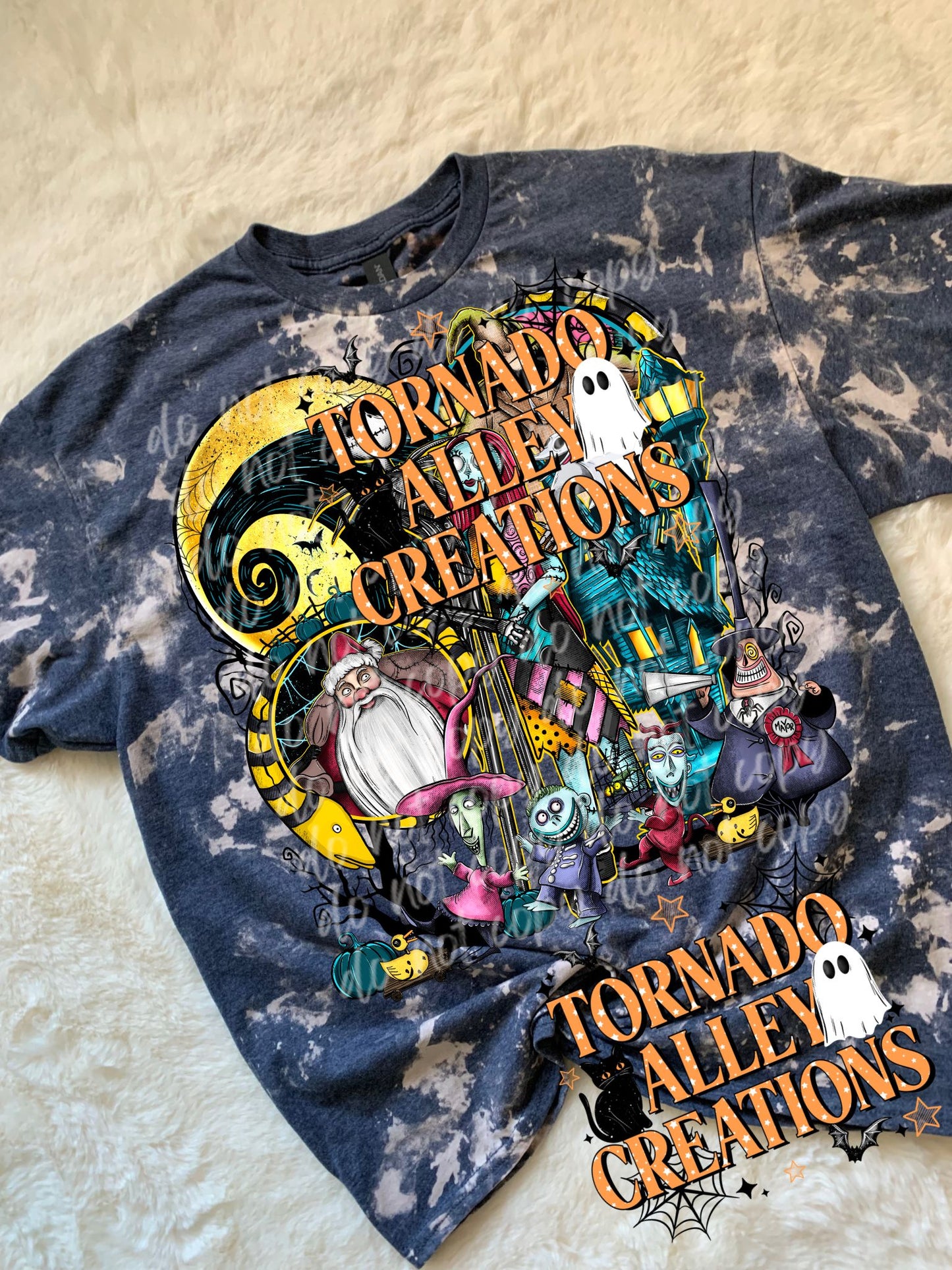 Spooky Nightmare Bleached Tee