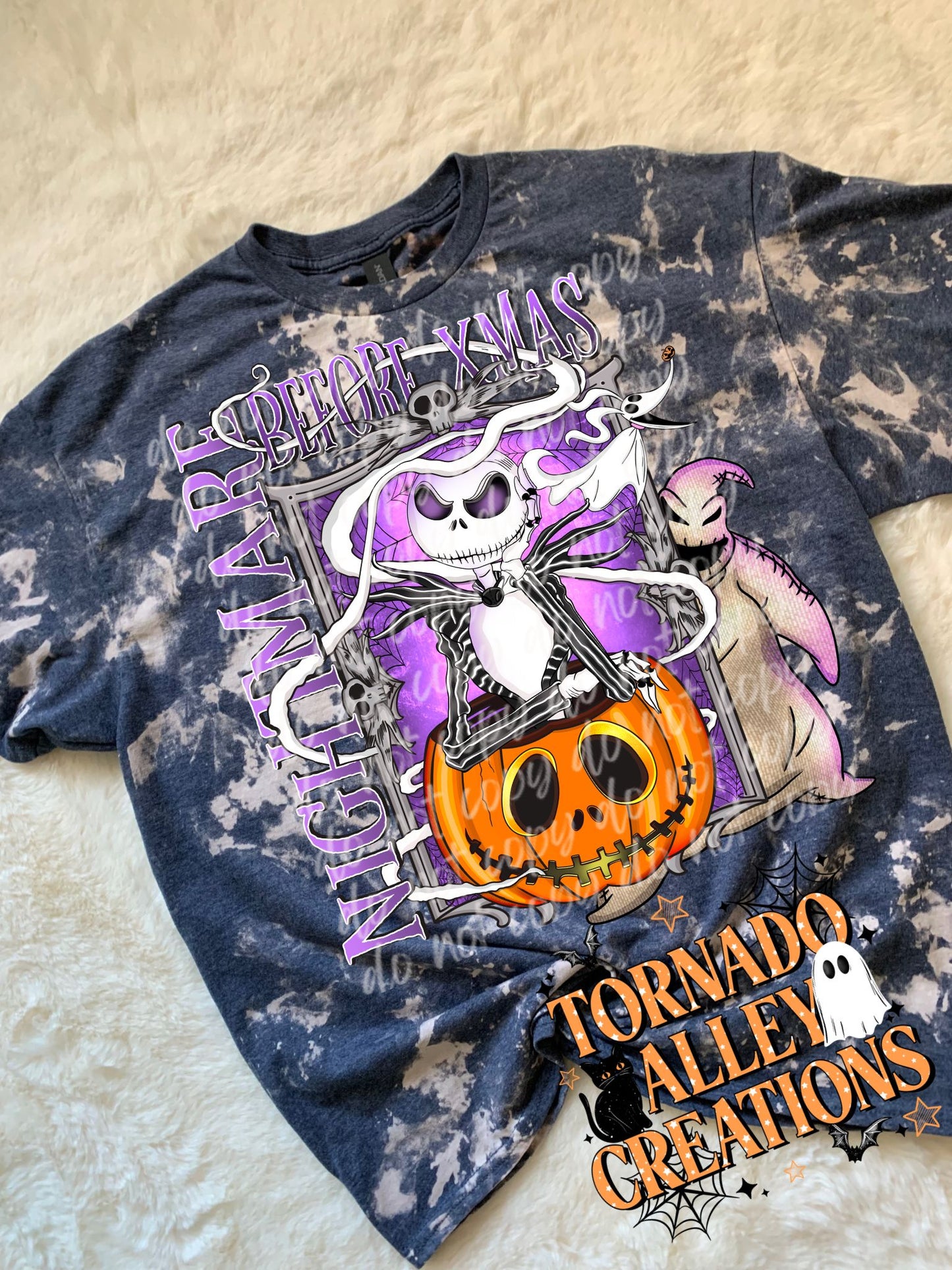 Nightmare Before Coffee Bleached Tee