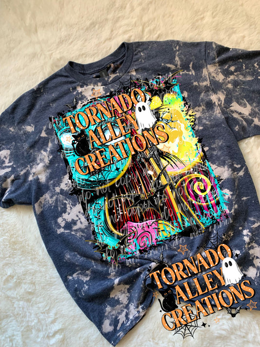 Spooky Nightmare Bleached Tee