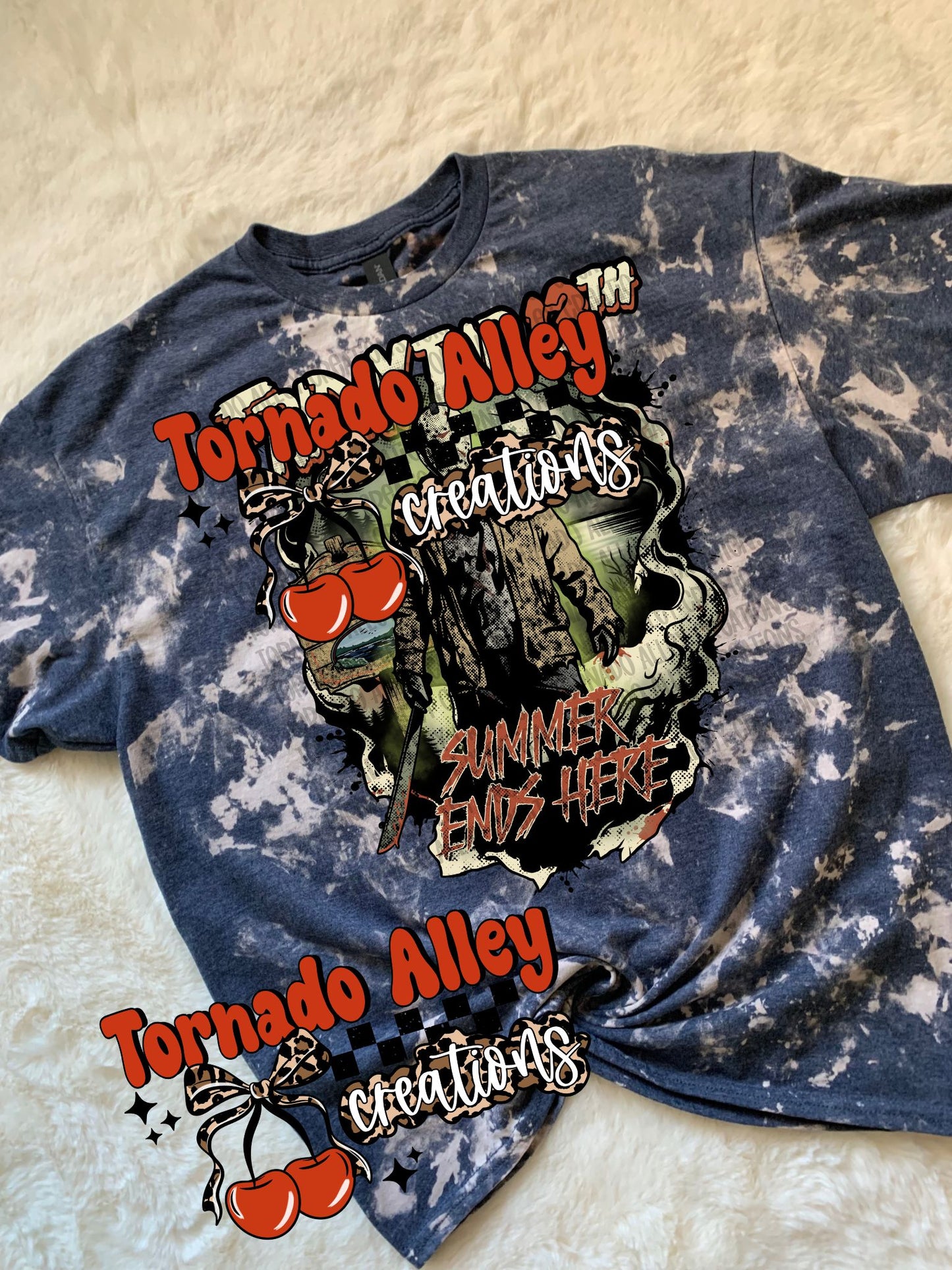 Summer Ends Here Bleached Tee