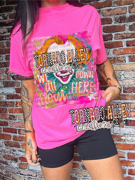 Spooky Neon Clown Tee