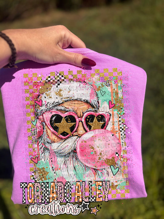 Cute Bubblegum Santa Tee